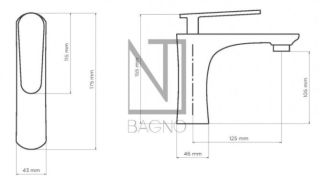Смеситель для раковины NT Bagno Minzo NT7711 хром